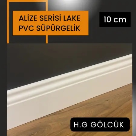 ALİZE SERİSİ SATEN BEYAZ PVC SÜPÜRGELİK PROFİLLERİ GÖLCÜK